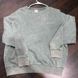 PINK Victoria's Secret Green Crewneck Sweatshirt